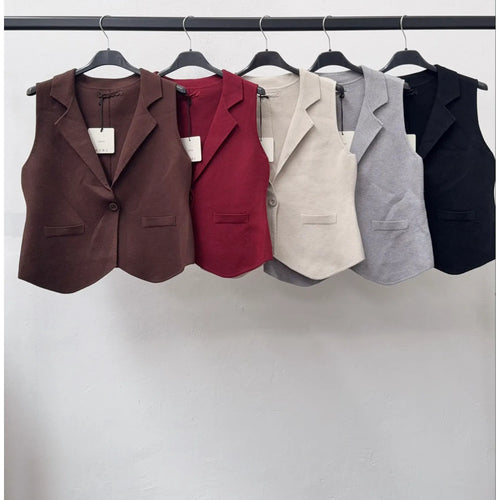 Gilet Smanicato Donna Elegante da Stratificare